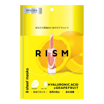 デイリーケアマスク ヒアルロン酸＆グレープフルーツ（RISM）